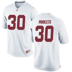 Men's Alabama Crimson Tide #30 King Mwikuta White Game NCAA College Football Jersey 2403MKRW3